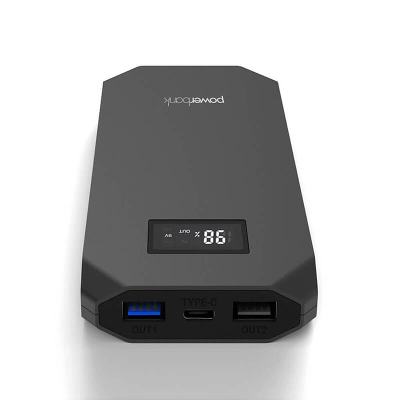 10000mAh QC PD3.0 Snelladen Power Bank met LCD Display for All Smart Phones